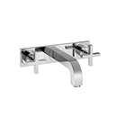 Axor Citterio 3-Hole Basin Mixer for concealed installation with cross handles plate and spout 166mm DN15 wall mounting Hansgrohe