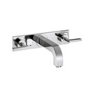 Axor Citterio 3-Hole Basin Mixer for concealed installation with lever handles, plate and spout 166mm DN15, wall mounting Hansgrohe