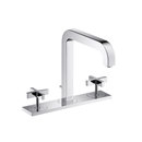 Axor Citterio 3-Hole Basin Mixer with cross handles plate and spout 205mm DN15 Hansgrohe