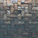 Oceanside Glasstile Tessera Herringbone Tahoe Irid Mosaic Pattern Material: Glass Wall mosaics