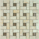 AKDO Fusion Target Tawny Beige Matériau: Pierre naturelle Matériau: Verre Mosaïques murales