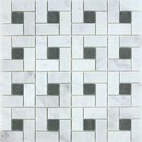 AKDO Fusion  Target Carrara Materiale: Pietra naturale Materiale: Vetro Mosaici per pareti