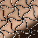 Alloy Ninja Copper Tiles Métal Mosaïques Mosaïques murales Sols en métal