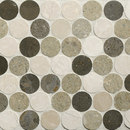 Complete Tile Collection Rounds Olive Blend Mosaïques Mosaïques murales Pierre naturelle Sols en pierre naturelle