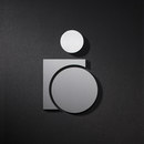 PHOS Design Piktogramm WC Behinderte Beschläge Leitsysteme / Beschriftungen Piktogramme / Beschriftungen