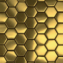 The Inox in Color® Hexa gold Metal Wall mosaics