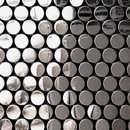 The Inox in Color® Circle black brillante Metal Wall mosaics