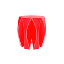 VIAL NOOK stool red Chairs / Stools / Benches Outdoor stools / poufs