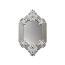 Lladró Eight Sided Mirror (white/silver) Accessoires d'habitat / de bureau