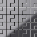 Alloy Kink Stainless Steel Mirror Polished Finish Métal Mosaïques Mosaïques murales Sols en métal