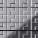 Alloy Kink Stainless Steel Mirror Polished Finish Matériau: Métal Mosaïques Mosaïques murales Sols en métal