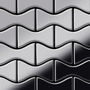 Alloy Kismet Stainless Steel Mirror Polished Finish Matériau: Métal Mosaïques Mosaïques murales Sols en métal