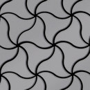 Alloy Ninja Stainless Steel 2B Finish Métal Mosaïques Mosaïques murales Sols en métal