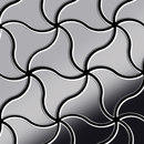 Alloy Ninja Stainless Steel Mirror Polished Finish Métal Mosaïques Mosaïques murales Sols en métal