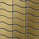 Alloy Flux Titanium Gold Brushed Tiles Métal Mosaïques Mosaïques murales Sols en métal