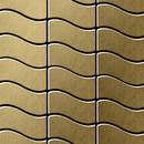 Alloy Flux Titanium Gold Brushed Tiles Materiale: Metallo Mosaici Mosaici per pareti Pavimenti in metallo