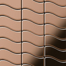 Alloy Flux Titanium Amber Mirror Tiles Métal Mosaïques Mosaïques murales Sols en métal