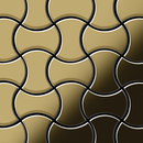 Alloy Infinit Titanium Gold Mirror Tiles Métal Mosaïques Mosaïques murales Sols en métal