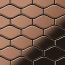 Alloy Karma Titanium Amber Mirror Tiles Materiale: Metallo Mosaici Mosaici per pareti Pavimenti in metallo