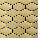 Alloy Karma Titanium Gold Brushed Tiles Métal Mosaïques Mosaïques murales Sols en métal