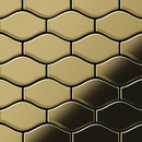 Alloy Karma Titanium Gold Mirror Tiles Métal Mosaïques Mosaïques murales Sols en métal