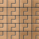Alloy Kink Titanium Amber Brushed Tiles Materiale: Metallo Mosaici Mosaici per pareti Pavimenti in metallo