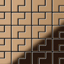 Alloy Kink Titanium Amber Mirror Tiles Materiale: Metallo Mosaici Mosaici per pareti Pavimenti in metallo