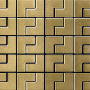 Alloy Kink Titanium Gold Brushed Tiles Métal Mosaïques Mosaïques murales Sols en métal