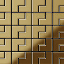 Alloy Kink Titanium Gold Mirror Tiles Material: Metall Metallböden Mosaike Wandmosaike