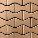 Alloy Kismet Titanium Amber Brushed Tiles Métal Mosaïques Mosaïques murales Sols en métal