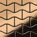Alloy Kismet Titanium Amber Mirror Tiles Métal Mosaïques Mosaïques murales Sols en métal