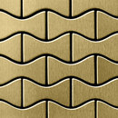 Alloy Kismet Titanium Gold Brushed Tiles Material: Metall Metallböden Mosaike Wandmosaike
