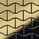 Alloy Kismet Titanium Gold Mirror Tiles Metal Metal flooring Mosaics Wall mosaics