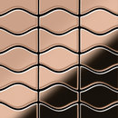 Alloy Kismet & Karma Titanium Amber Mirror Tiles Métal Mosaïques Mosaïques murales Sols en métal