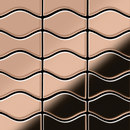 Alloy Kismet & Karma Titanium Amber Mirror Tiles Materiale: Metallo Mosaici Mosaici per pareti Pavimenti in metallo