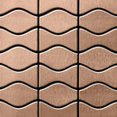 Alloy Kismet & Karma Titanium Amber Brushed Tiles Métal Mosaïques Mosaïques murales Sols en métal