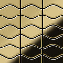 Alloy Kismet & Karma Titanium Gold Mirror Tiles Metal Metal flooring Mosaics Wall mosaics