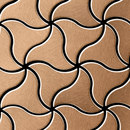 Alloy Ninja Titanium Amber Brushed Tiles Metal Metal flooring Mosaics Wall mosaics