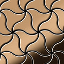 Alloy Ninja Titanium Amber Mirror Tiles Métal Mosaïques Mosaïques murales Sols en métal