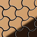 Alloy Ubiquity Titanium Amber Mirror Tiles Materiale: Metallo Mosaici Mosaici per pareti Pavimenti in metallo