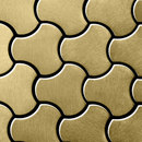 Alloy Ubiquity Titanium Gold Brushed Tiles Métal Mosaïques Mosaïques murales Sols en métal