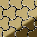 Alloy Ubiquity Titanium Gold Mirror Tiles Metal Metal flooring Mosaics Wall mosaics
