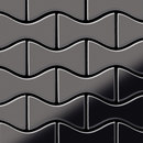 Alloy Kismet Titanium Smoke Mirror Tiles Metal Metal flooring Mosaics Wall mosaics