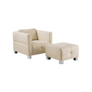 brühl carrée2 Armchair with stool Relaxing Seating