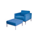 Loft Club armchair with footstool