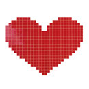 Cupido Cuore Rosso Mosaico Fap Ceramiche