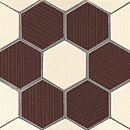 Fap Ceramiche Visionary Esagono Beige Marrone Mosaico Listello Ceramic Wall mosaics