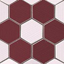Fap Ceramiche Visionary Esagono Bord Rosa Mosaico Listello Ceramic Wall mosaics