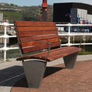 Sloper Bench with high backrest Onn Outside