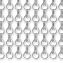 KriskaDECOR® Snina® 20201 Silver Ceiling panels Curtain fabrics Material: Metal Outdoor screens Partition walls / Room dividers Room dividers / Screens Wall hangings / Draperies